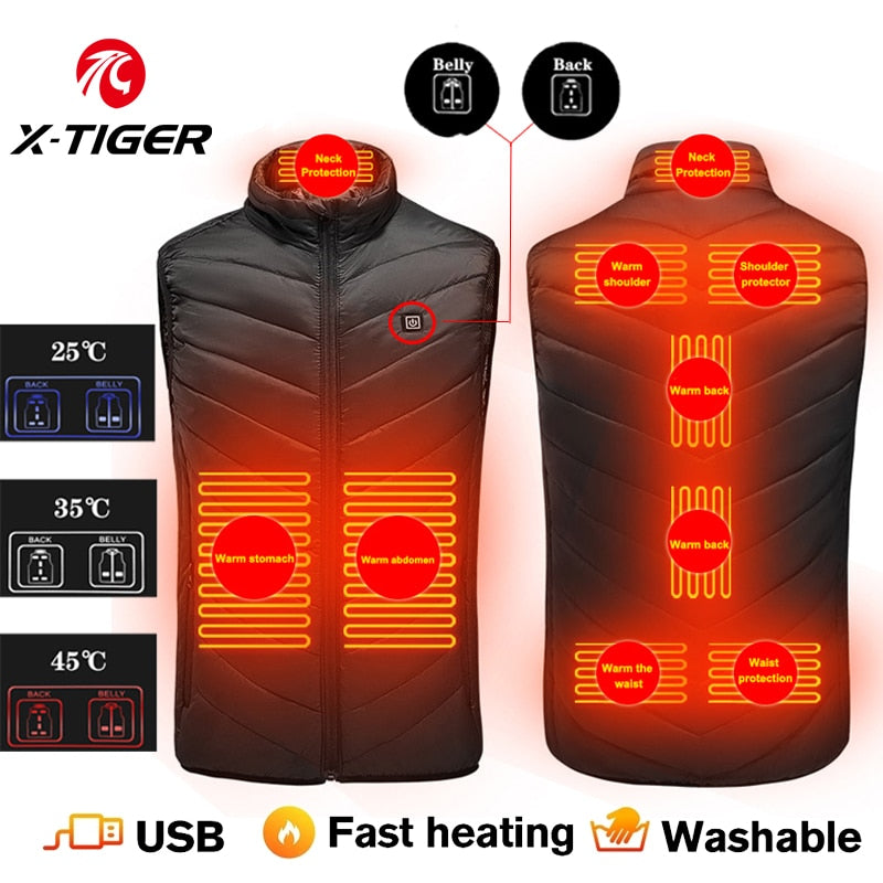 Heated Vest Winter Smart Thermal Clothing