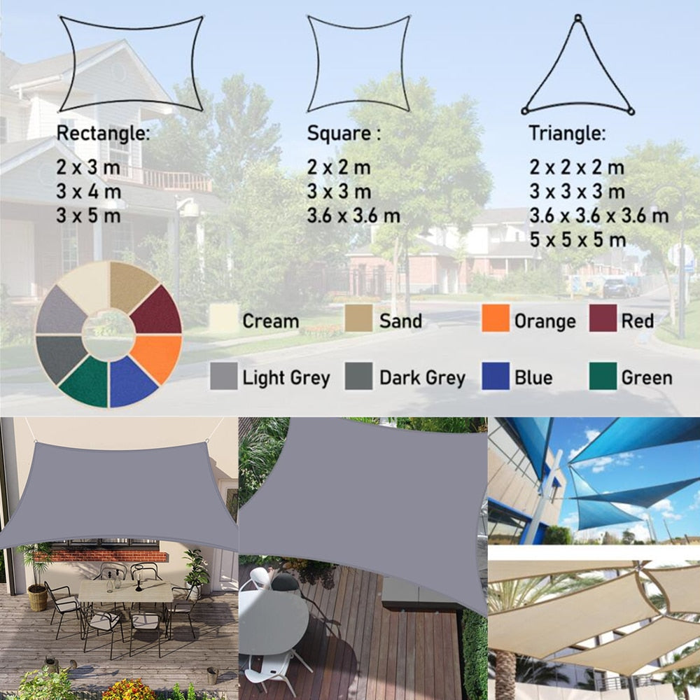 Garden Shade Sail Water Resistant Protection
