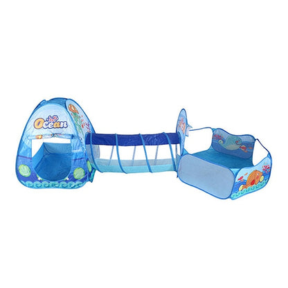 3 In 1 Toy Tents Tunnel for Children Baby Indoor Ocean Balls