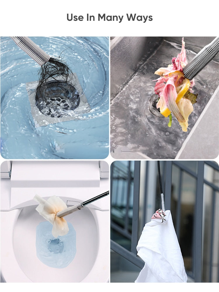 Sewer Pipe Unblocker Snake Spring Pipe Dredging Tool