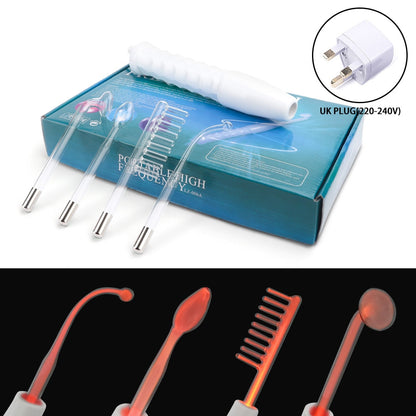 Beauty 4 In 1 High Frequency Electrode Wand Electrotherapy