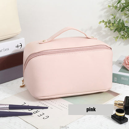 Large-Capacity Makeup Leather Cosmetic Bag