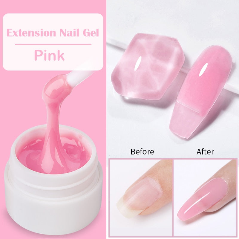 Nail Extension Gel Clear White Pink UV LED Extension