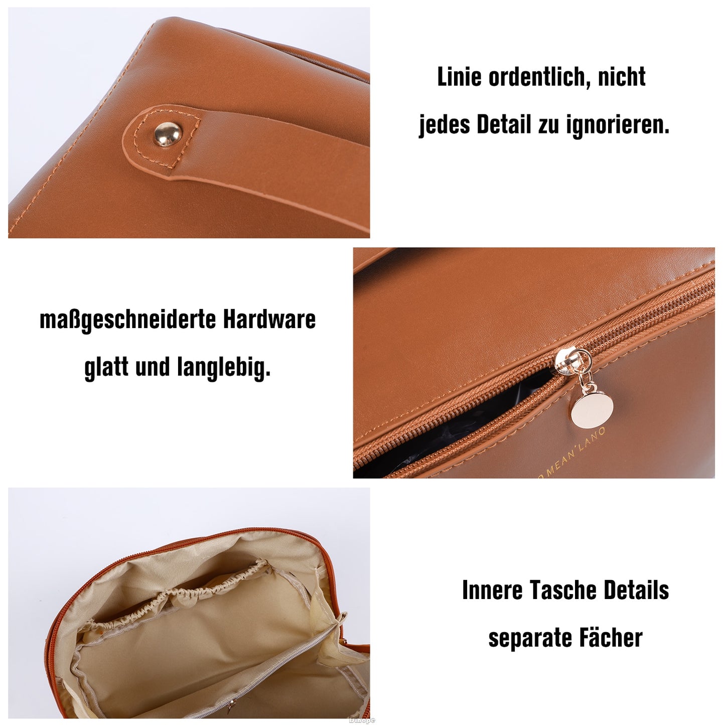 Large-Capacity Makeup Leather Cosmetic Bag