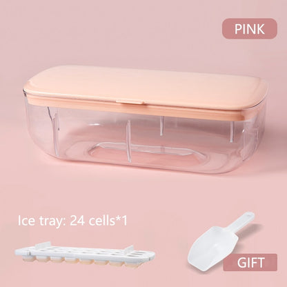 Silicone Ice Mold And Storage box 2 In 1 Ice Cube Tray