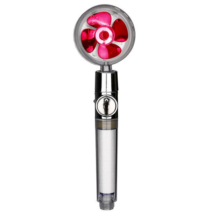 Propeller Driven Handheld Shower Head High Pressure Water
