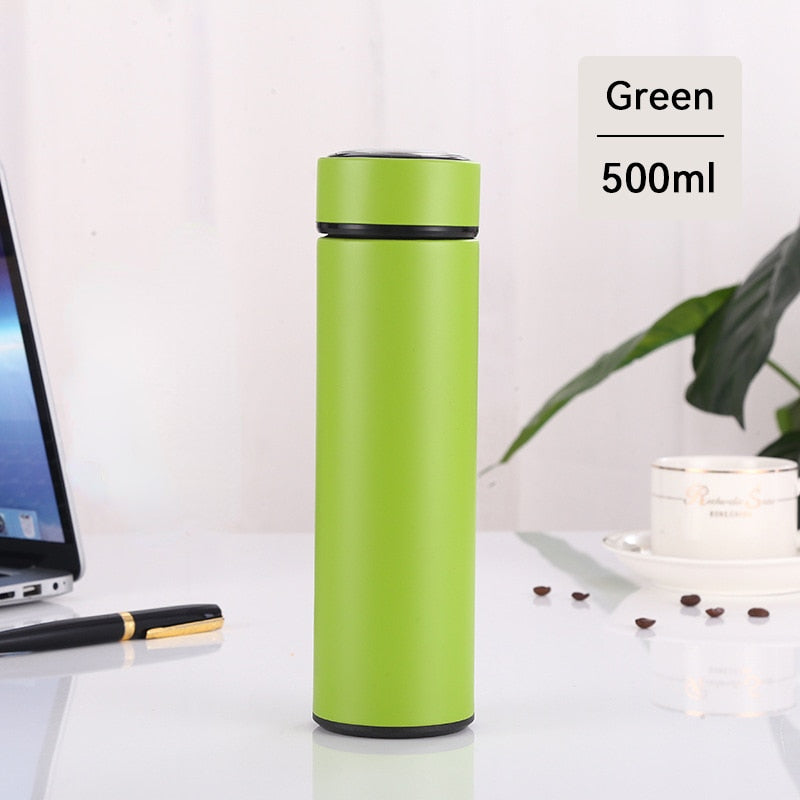 500ml smart thermos water bottle digital