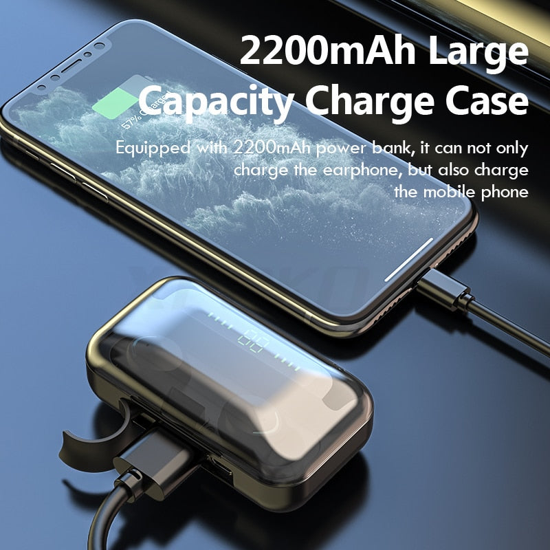 Bluetooth Earphones 2200mAh Charging Box