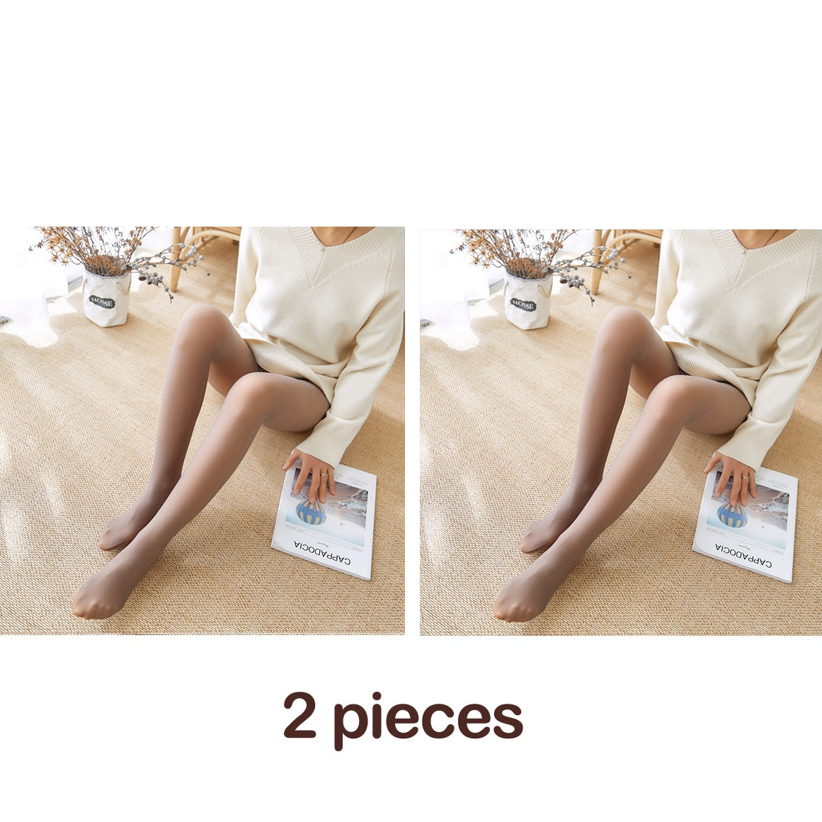 2 pieces High Quality Women Tights Pantyhose Transparent