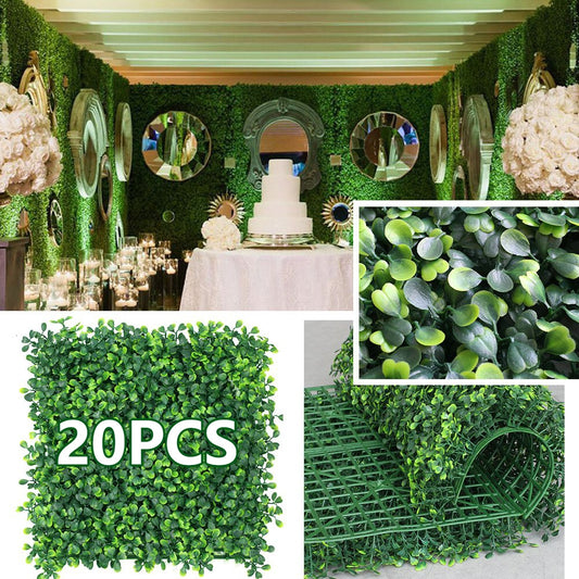 Artificial Plants Grass Wall Backdrop Flowers Boxwood