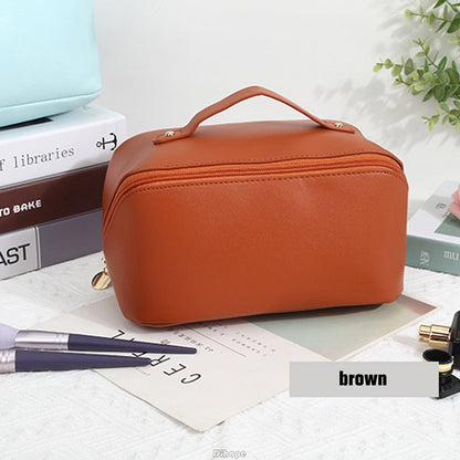 Large-Capacity Makeup Leather Cosmetic Bag