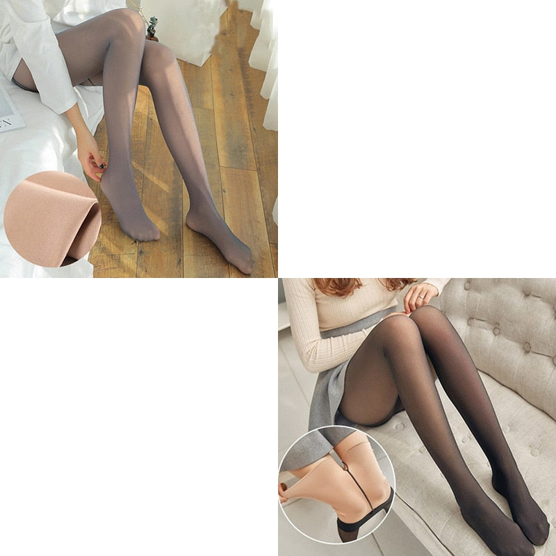 Women Tights Black Skin Winter Pantyhose Transparent
