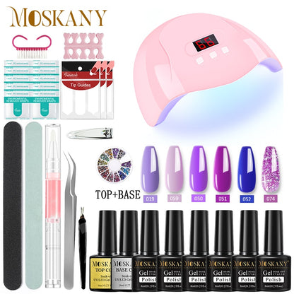 Beauty Nail Set With Nail Lamp Nail Dryer Nail Drill Machine Manicure Set Nail Art Tool