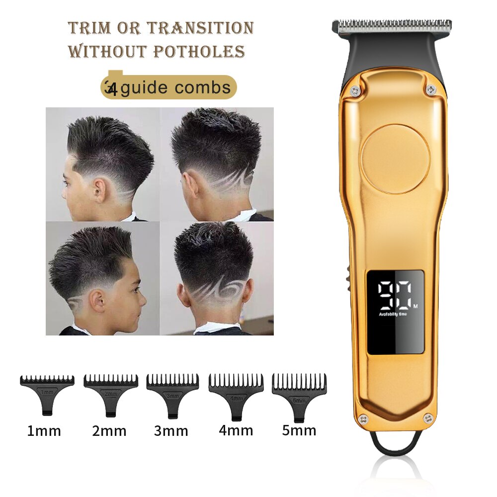 Professional Barber Hair Clipper Rechargeable Electric T-Outliner