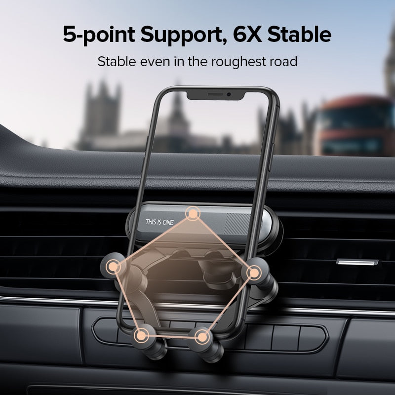 Gravity Car Phone Holder Mobile Stand Smartphone