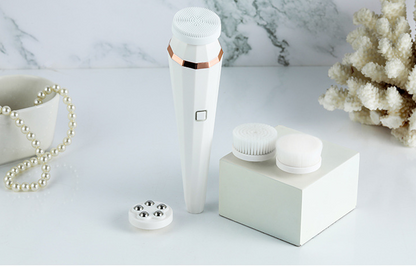 4 in 1 USB Rechargeable Electric Facial Cleansing Brush Soft Skin Care