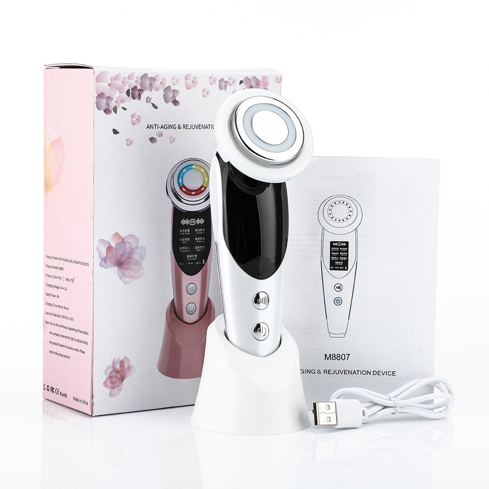 7 in 1 Facial Massager EMS Micro-current Color Light Vibration