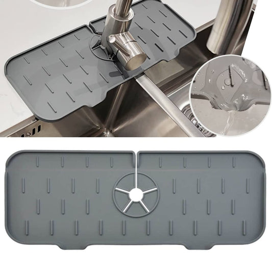 Kitchen Silicone  Faucet Absorbent Mat Sink Splash Countertop Protector
