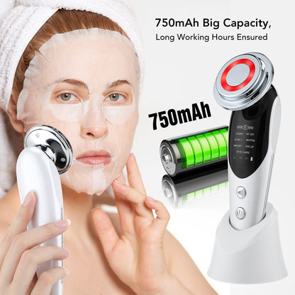 7 in 1 Facial Massager EMS Micro-current Color Light Vibration