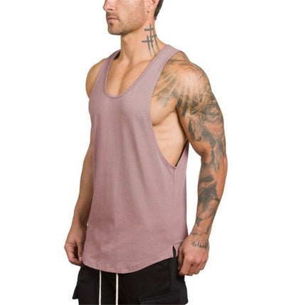 Brand gym clothing cotton singlets canotte