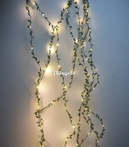 Tiny leaf garland fairy light decor