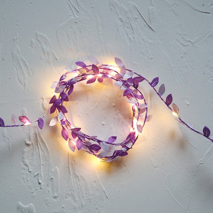 Tiny leaf garland fairy light decor