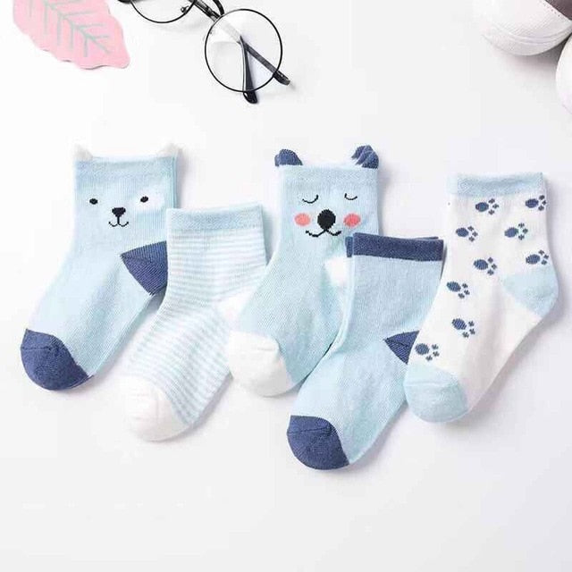 Cartoon Cat Animal Soft Cotton Knit Baby Socks