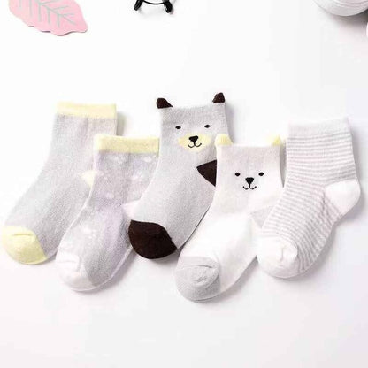 Cartoon Cat Animal Soft Cotton Knit Baby Socks