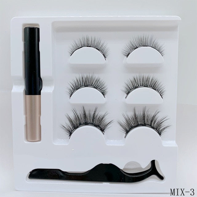 Beauty 3Pairs Magnetic Faux Cils Eyelash