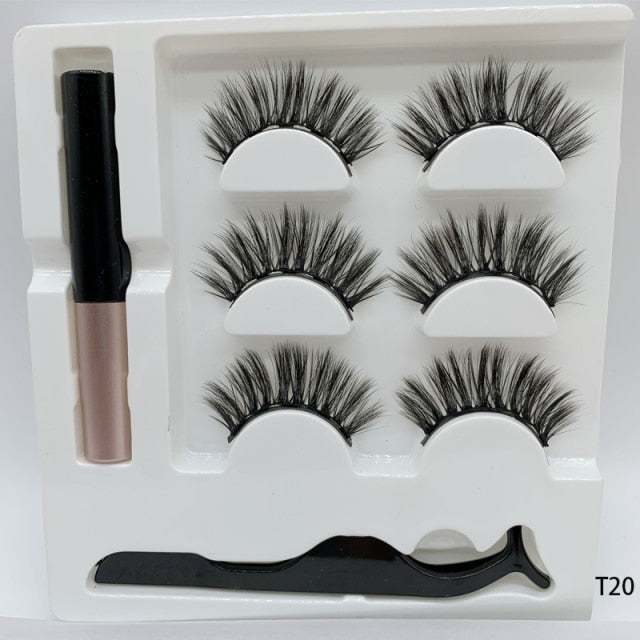 Beauty 3Pairs Magnetic Faux Cils Eyelash