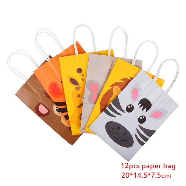 Jungle Safari Animals Paper Gift Bags