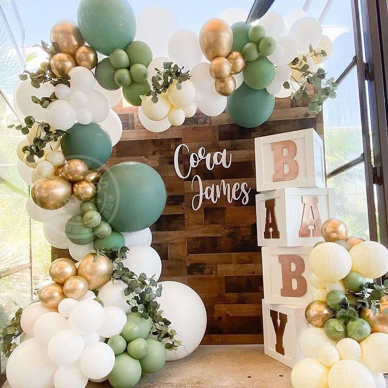 Retro Green Balloon Garland Arch Kit