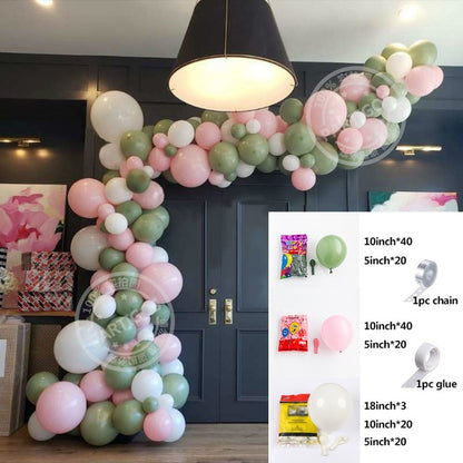 Retro Green Balloon Garland Arch Kit