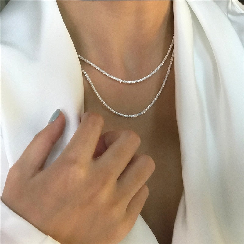 Sparkling Clavicle Chain Choker