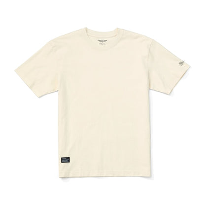 Cotton Fabric T-shirt Men Solid Color Drop