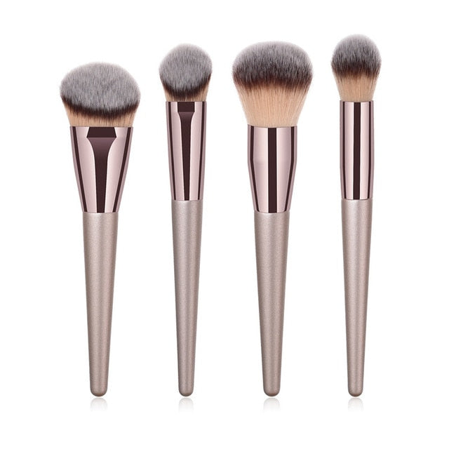 Beauty Champagne makeup brushes set