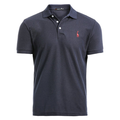 New Man Polo Shirt Casual Deer Embroidery