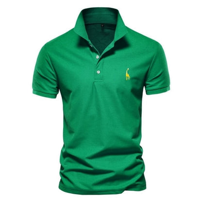 New Man Polo Shirt Casual Deer Embroidery