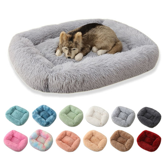 Square Dog Beds Long Plush