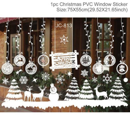 Merry Christmas Wall Stickers Window Glass