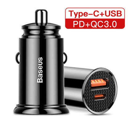 30W Car Fast Charger Quick Charge