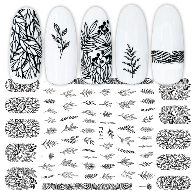 3D Nail Sticker English Letter stickers